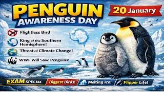 🔴 LIVE | Penguin Awareness Day 2025 🐧 | GEM Secure 25 Questions | Environment GK | UPSC PCS