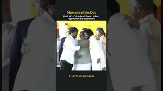 Awesome moment.      👌              #proud #chiranjeevi #pawankalyan #andrapolitics #modii