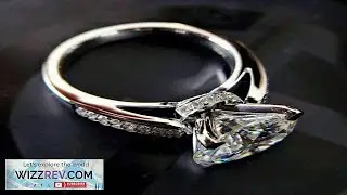 3.20Ct Lab Created Diamond Round Engagement Wedding 14K White Gold Finish Ring