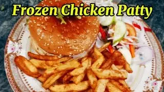 Frozen Chicken Patty Burger Jhatpat Recipe | How to make Easy to Quick Mazedar chicken Patty Burger|