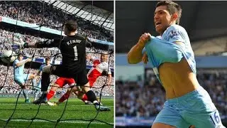 Sergio Ag&uuml;ero goal man city vs qpr 2012 3-2