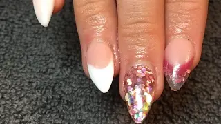 Acrylic Nails | Reverse Application | Baby boomer | Watch me work
