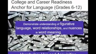 Sadlier Webinar- Vocabulary Instruction and the Common Core State Standards