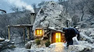 Укрытие в пещере — выживание в смертельной горной буре из снега и дождя