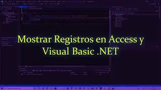 MOSTRAR REGISTROS DE ACCESS USANDO VB.NET