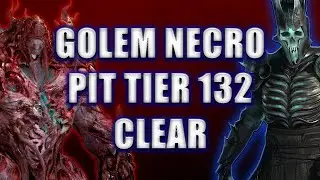 Summon Golem Necro PIT TIER 132 Clear Season 4 | Diablo 4 Necromancer Minion Build #skulm