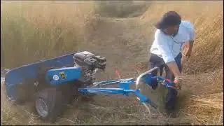 bcs self propelled reaper working in grass
