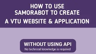 How To Create A VTU Application Without Using API or Writing A Single Line of Code