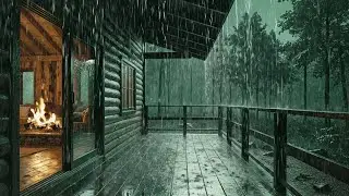 24 horas Chuva e Trovão Constante no telhado ⚡ Som de Chuva pesada para dormir - ASMR Rain sounds