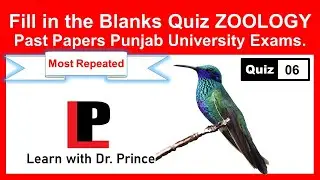Chordate Zoology (Zoology C) Guess Paper Most Repeated Fill in the blanks for  PU 2020 Exams-06/100