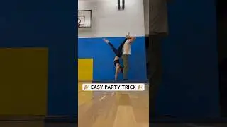 EASY PARTY TRICK 🎉 #shorts #tricks #acro #couples #fun #viralvideos