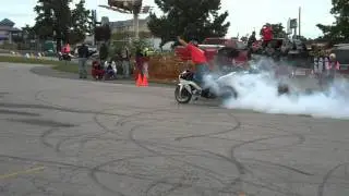 Street Bike Stunt Burnout Contest - Ride of the Century 2011 - St Charles, Missouri