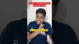 DU SOL 1st Semester Exam Dates 2025 #dusol #solexam2025 #Sol1stSemesterExam2025 #solupdates #solexam