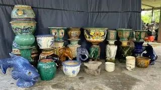 Gốm Nam Bộ Xưa - Đôn Voi, Chậu Rồng chào bán 11/01 (O939-806464) shop Thanh Triệu