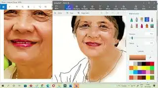 Illustration on how to PAINT a Realistic Portrait in Micrososft Paint 3d #mother