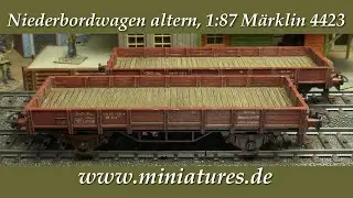Niederbordwagen Kklm 505 altern, H0 M&auml;rklin 4423