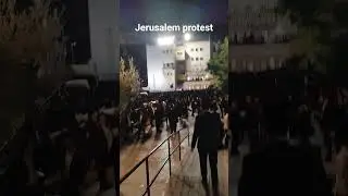 charidy protest against idf/isreali government for drafting yeshiva students!! #jerusalem #protest