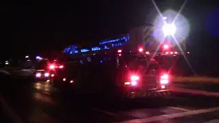 Montgomery County Engine 708, and Tower 708 Responding