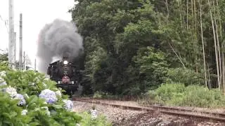 磐越西線　96k900 上り C57180 8226ﾚ 　猿和田-馬下間