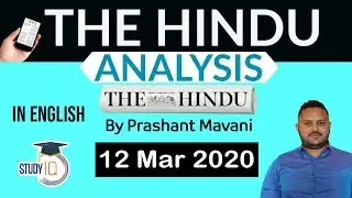 English 12 March 2020 - The Hindu Editorial News Paper Analysis [UPSC/SSC/IBPS] Current Affairs