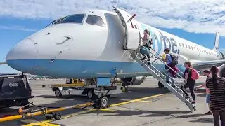 Flying from Dublin to London for €3,65 - Trip report - Flybe E195 (4K)