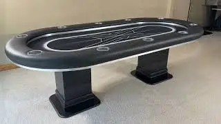 Black & Brushed Aluminum Poker Table