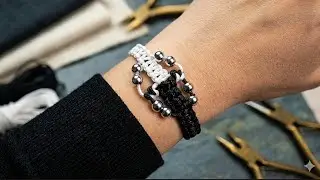 TUTORIAL Pulsera Cruzada con combinaci&oacute;n de Colores 