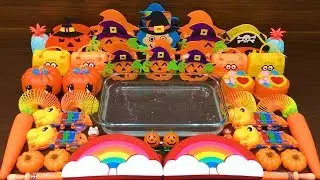 Halloween Slime ! Mixing Random Things into Clear Slime! Slimesmoothie Satisfying Slime Videos #586