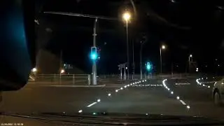 LED cats eyes linked to traffic lights at Switch Island junction