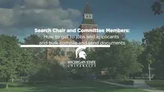 Search Chair/Committee Members: How to get to jobs/applicants and bulk compile/send documents
