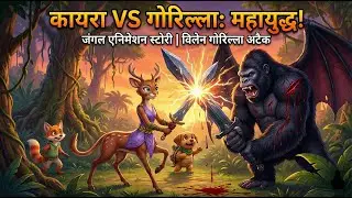 Hero Protects Tuk Tuk, Lumo & Kaira | Jungle Animation Story | Villain Gorilla Attackc