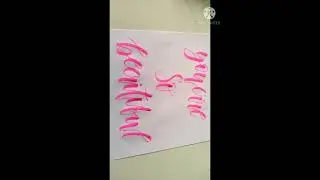 Calligraphy brush lettering #shorts #brushcalligraphy