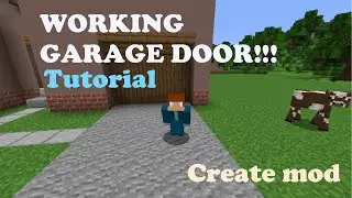 How to make a working garage door in Minecraft (Create mod)