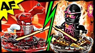 NRG COLE vs FANGDAM Lego Ninjago Spinjitzu Battle & Stop Motion Set Review 9571 9572