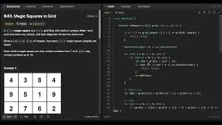 Leetcode Daily Problem|Magic Square in Grid|Java Code