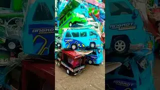 Mobil Angkot Biru & Mobil Pickup Tahu Bulat mainan Lucu