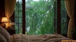 ASMR Rain Sounds for Sleeping - Sound of HeavyRainstorm & Thunder in the Misty Forest At Night 