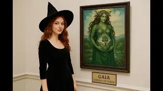 Witch with Gaia, Mother Earth, Goddess of Earth