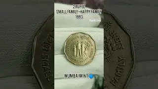 Small family Happy family 2 rupee coin value Mumbai mint🔷 || short video.