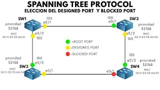 ELECCION DEL DESIGNED PORT Y  BLOCKED PORT - STP EXPLICADO PASO A PASO