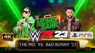 The Miz vs. Bad Bunny (DLC). (WWE 2K23: PS5 GAMEPLAY) (4K).