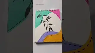 Minimal Boho Art with Natural Leaf Elements🖌️ #bohoart #miniaturepainter