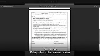 Instruction Video Pharmacy Technician Registration