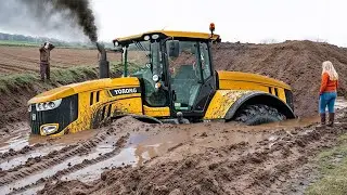 Extreme Tractor Stuck In Mud Compilation | Amazing Tractor Operator Skills #4