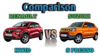 Renault Kwid vs Maruti Suzuki S Presso Comparison |Lowbudget Hatchback Comparison|