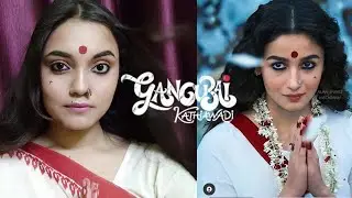 *ALIA BHATT GANGUBAI KATHIAWADI* inspired makeup look🤩|Anindita ani