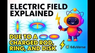 3- Electric field from continuous charge distribution (Rod, Ring, and Disk)(5/6)