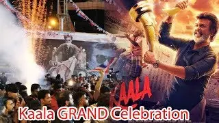 Kaala GRAND Celebration With Crackers | Rajnikanth Crazy Fans