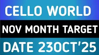 CELLO WORLD SHARE LATEST NEWS 23OCT'25/CELLO WORLD STOCK LATEST NEWS WITH TARGET ANALYSIS 