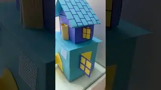 Pakka house with openable windows and doors for school project #scienceproject  #schoolproject